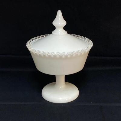 Fenton Silver Crest Lidded Candy Dish 