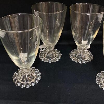Set of 4 Candlewick Water Goblets 