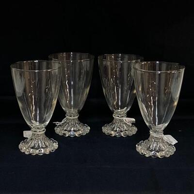 Set of 4 Candlewick Water Goblets 