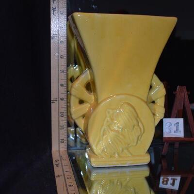 McCoy 2-handled Yellow Vase 