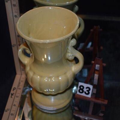 McCoy 2-Handled Yellow Vase 
