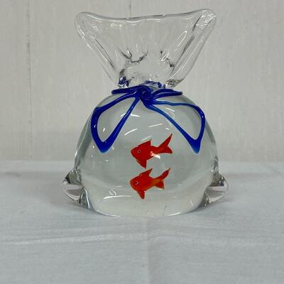 2 Glass Paperweights
