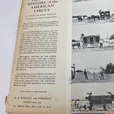  American Circus pictorial history book by John and Alice Durant