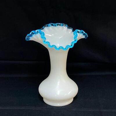 Fenton Aqua Crest Vase 