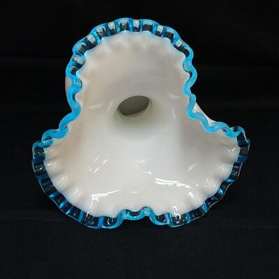 Fenton Aqua Crest Vase 