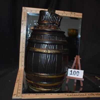 McCoy Barrel Cookie Jar with Lid - Black