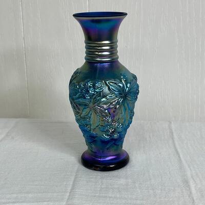 Fenton Petite Carnival Glass Vase Signed by Fenton 2005