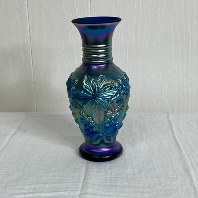 Fenton Petite Carnival Glass Vase Signed by Fenton 2005