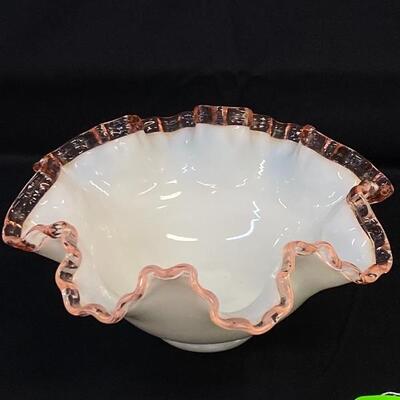 Fenton Rose Crest Bowl 