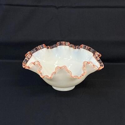 Fenton Rose Crest Bowl 