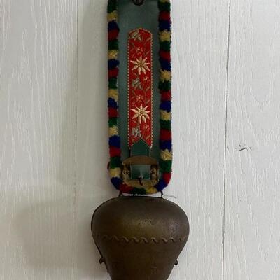 Cow Bell on an Embroidered Hanger Belt 