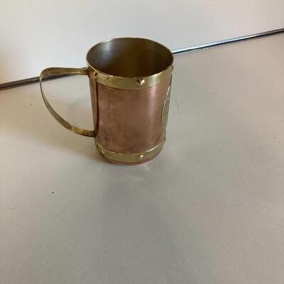  Brass Copper Mayan Aztec Mexico Mug