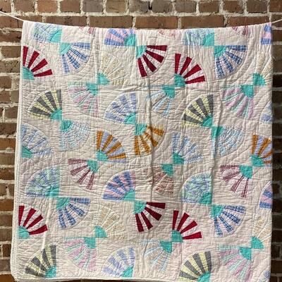 Handmade Full Size Fan Quilt 