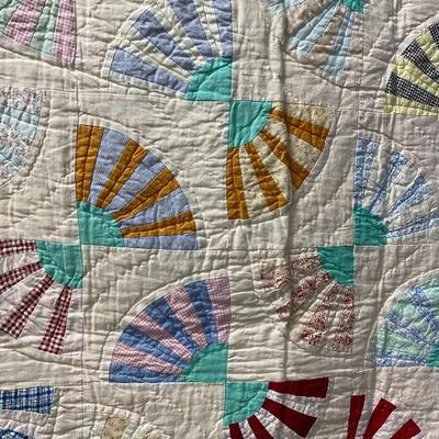 Handmade Full Size Fan Quilt 