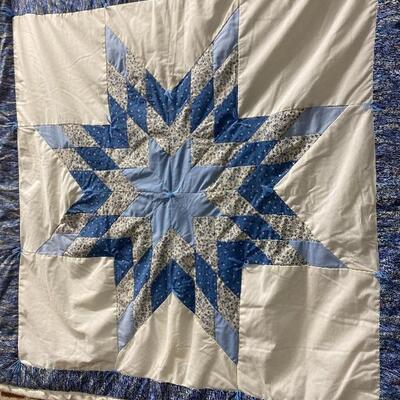Handmade Blue Lonestar Baby Quilt 