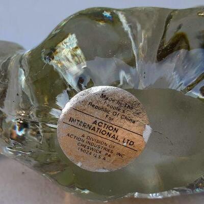 Action International Glass Bears Paperweight