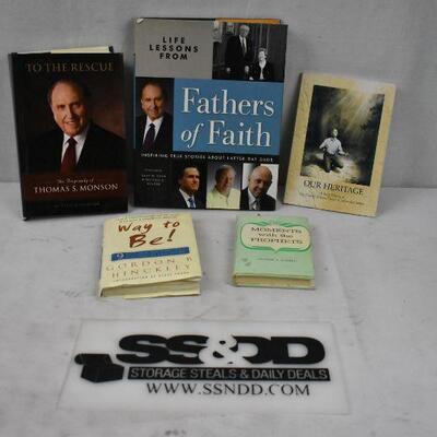 5 LDS Books: Moments with the Prophets -to- Fathers of Faith