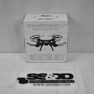 Sky Rider Thunderbird 2 Quadcoptor Drone with Wi-Fi Camera, DRW330, Black