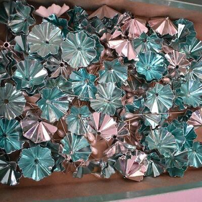 Box of Vintage Ornament Decor Pieces with Long Decorative Straight Pins