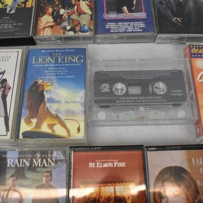 11 Soundtracks on Cassette Tapes: Beverly Hills Cop -to- Barbra Back to Broadway