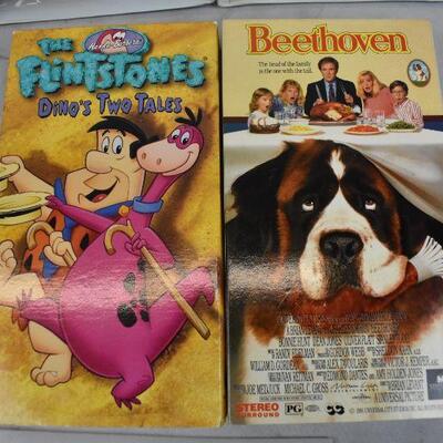 7 Kids Movies on VHS: Beethoven -to- Tom & Huck