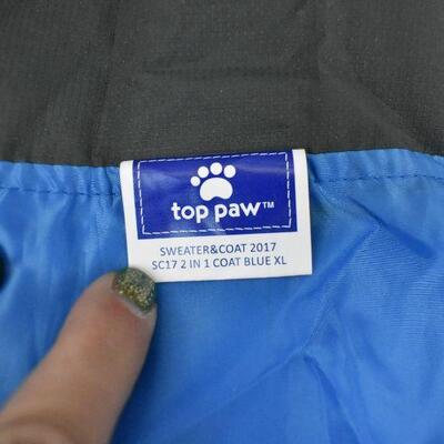 Blue & Reflective Dog Garment, Size XL