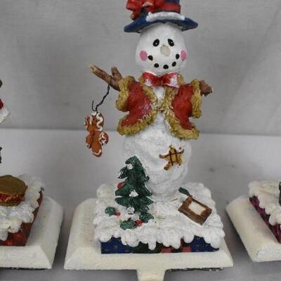 3pc Snowman Stocking Holders, Broken noses arms