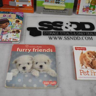 7 pc Kid's Board Books, What is Big to Pet Friends