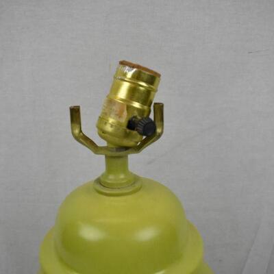 Lime Green Table Lamp, Slightly Bent, Tested & Works