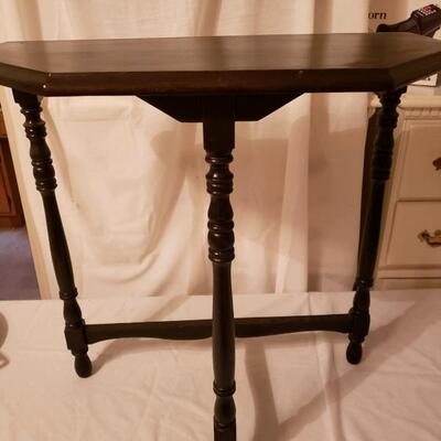 LOT #3:  Vintage wooden demilune table.  