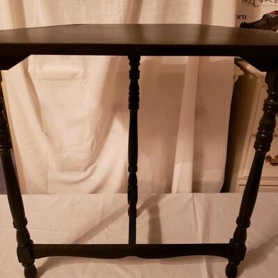 LOT #3:  Vintage wooden demilune table.  