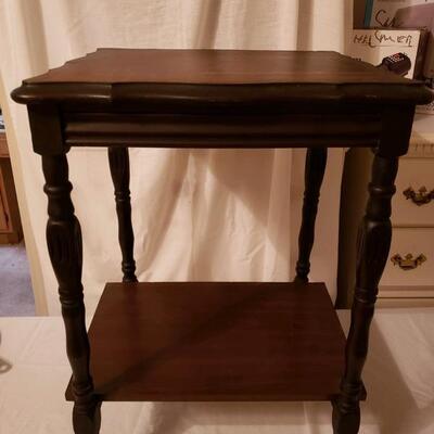 LOT #4. Vintage wooden square table.  19-