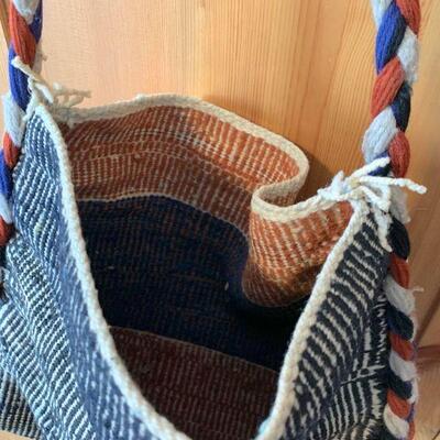 Lot  105  Native American Style Woven Shoulder Bag Braided Yarn Strap