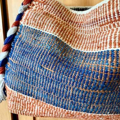 Lot  105  Native American Style Woven Shoulder Bag Braided Yarn Strap