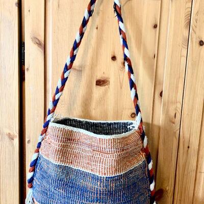 Lot  105  Native American Style Woven Shoulder Bag Braided Yarn Strap