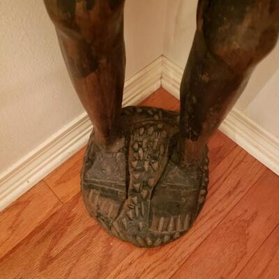 LOT #10. Antique, hand carved Ebony very heavy African statue