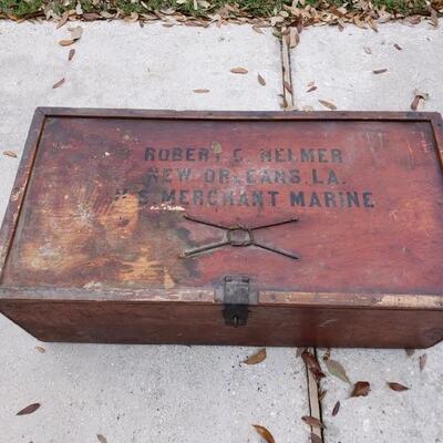  LOT #11. WWII U.S. Merchant Marine foot locker