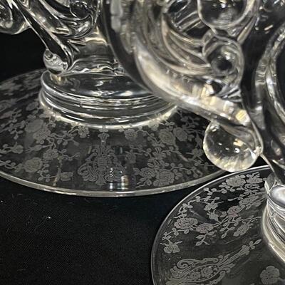 Pair of Rosepoint Candle Sticks