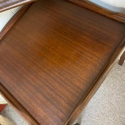 Mahogany Corner Lamp Table 
