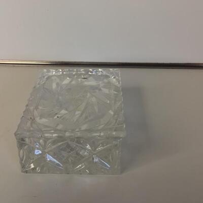Vintage Pinwheel Cut Crystal Box