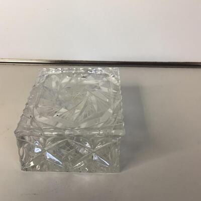 Vintage Pinwheel Cut Crystal Box