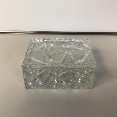 Vintage Pinwheel Cut Crystal Box