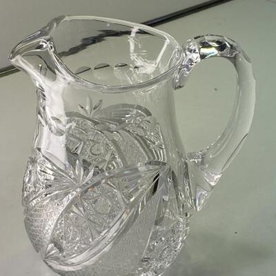 American Brilliant  Cut Glass Pitcher