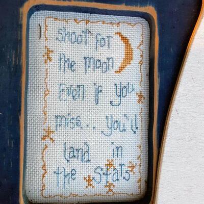Hand Crafted Shoot for the Moon Cross Stitch