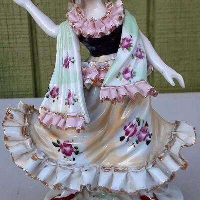 Porcelain Vintage Dancing Girl Figurine