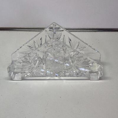 Elegant Vintage Lead Crystal Letter or Napkin Holder