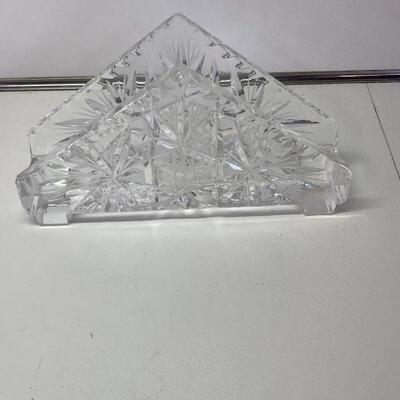 Elegant Vintage Lead Crystal Letter or Napkin Holder