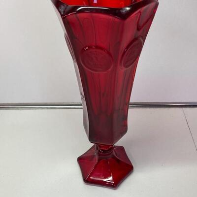 Vintage Fostoria Ruby Red bud vase