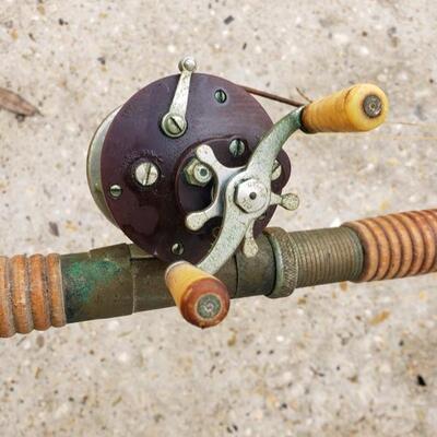 LOT #30. Antique Penn wooden rod and reel