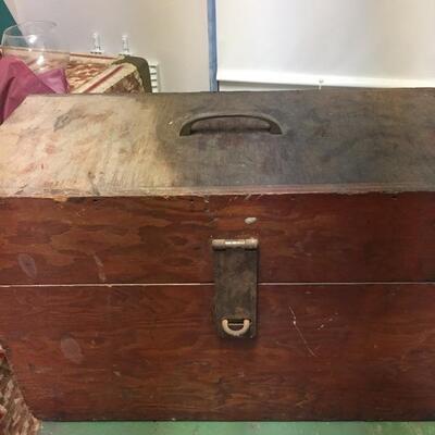 LOT #32. vintage toolbox